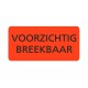 Etiket Breekbaar zwart/rood Td27513231